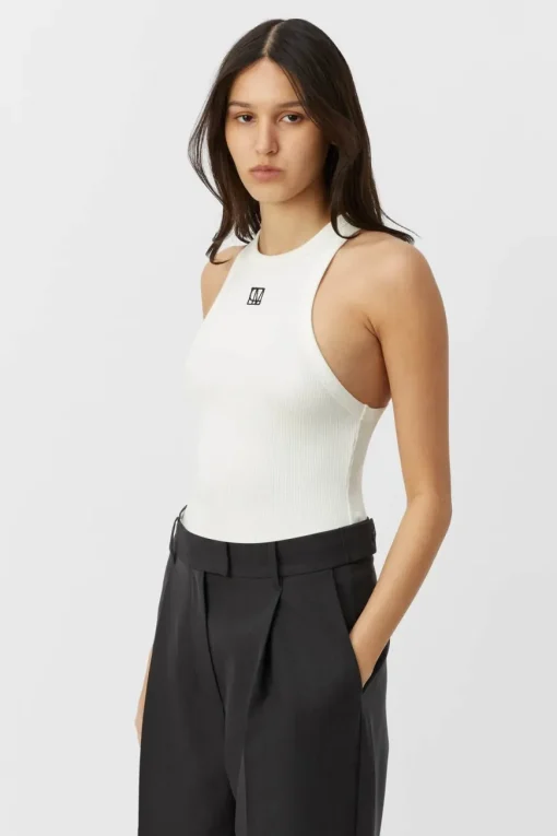 Nora Rib Top White