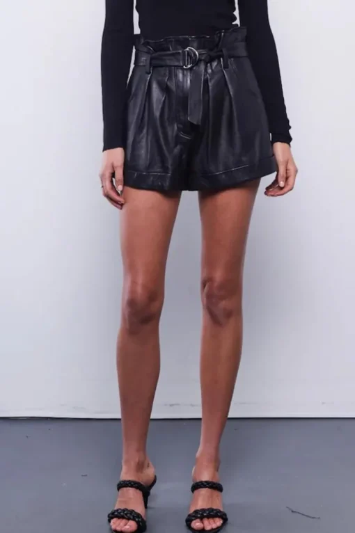 Paper Bag Leather Short