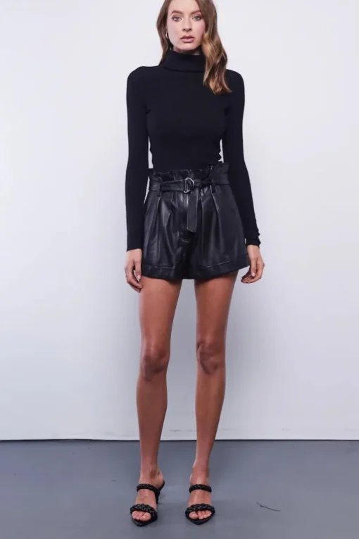Paper Bag Leather Short