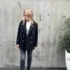 Peacoat Pressed Wool Black
