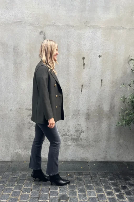 Peacoat Pressed Wool Dark Khaki