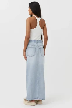 Phoebe Maxi Skirt Washed Blue