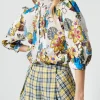 Pleated Short Lime Plaid