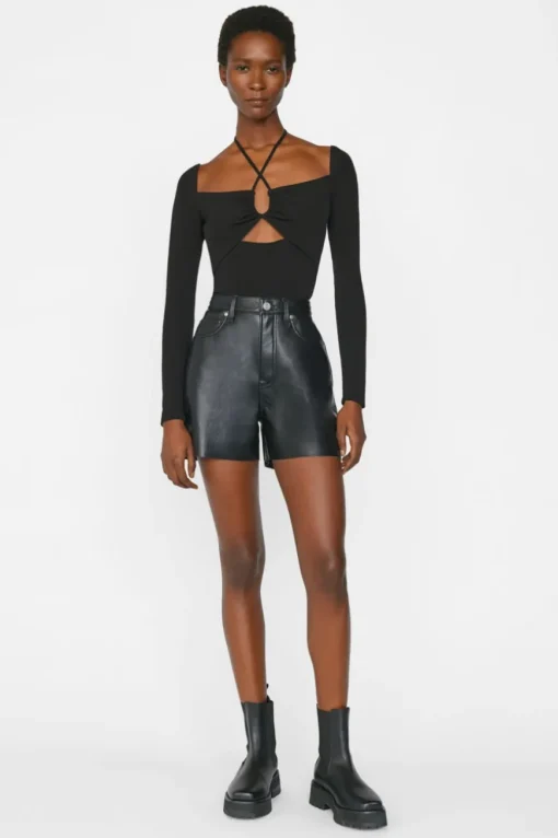 Recycled Leather Le Super High Short Noir