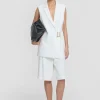 Renowned Sleeveless Blazer Ivory