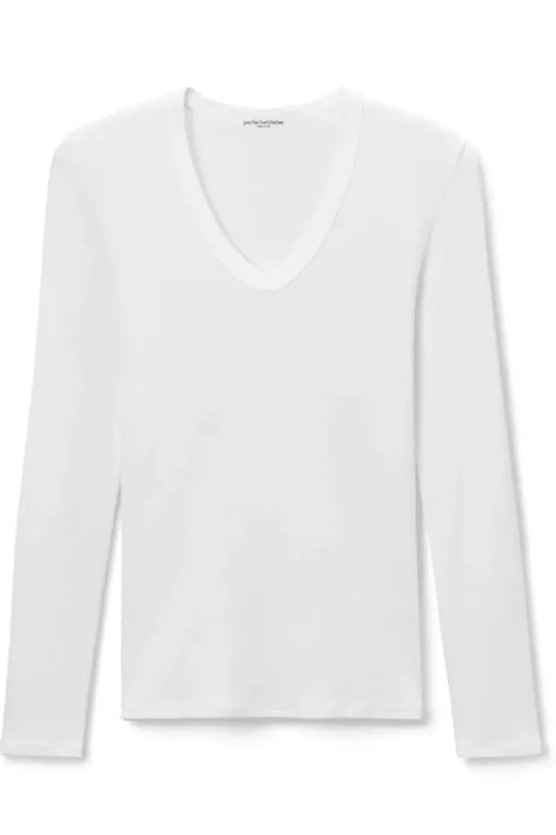 Robyn U Neck Long Sleeve White