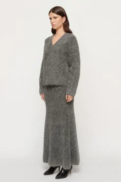 Sasha Fluffy Knit Charcoal