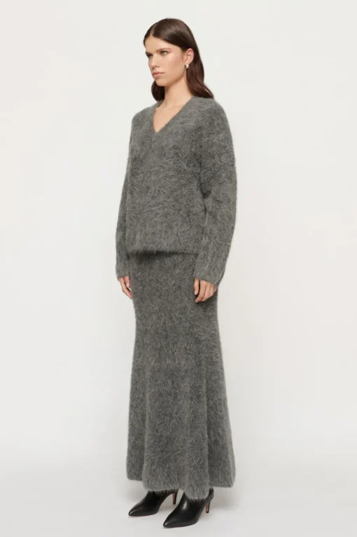 Sasha Fluffy Knit Charcoal