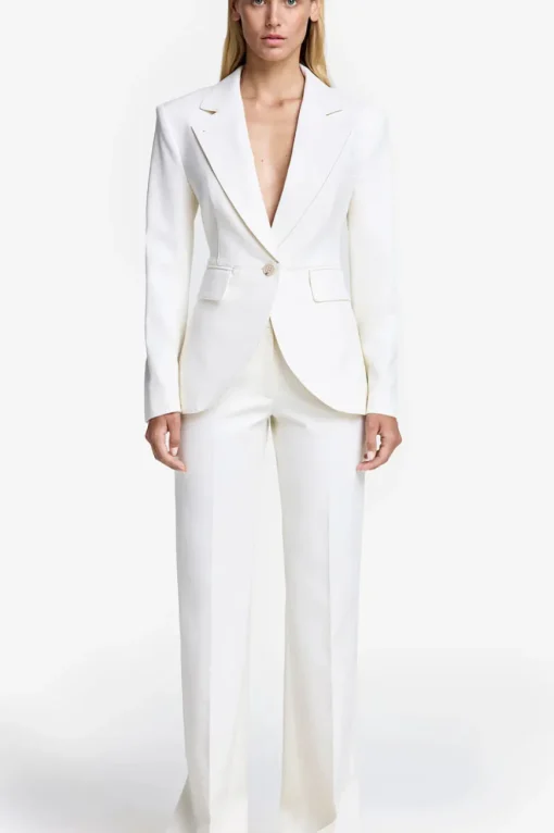 Seamed Blazer Chalk