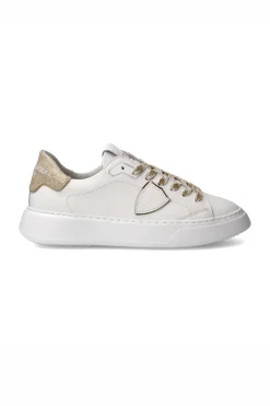 Temple Low Woman Veau Glitter Blanc