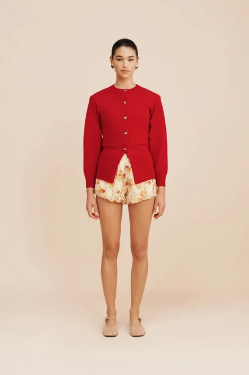 Teresa Cardigan Strawberry