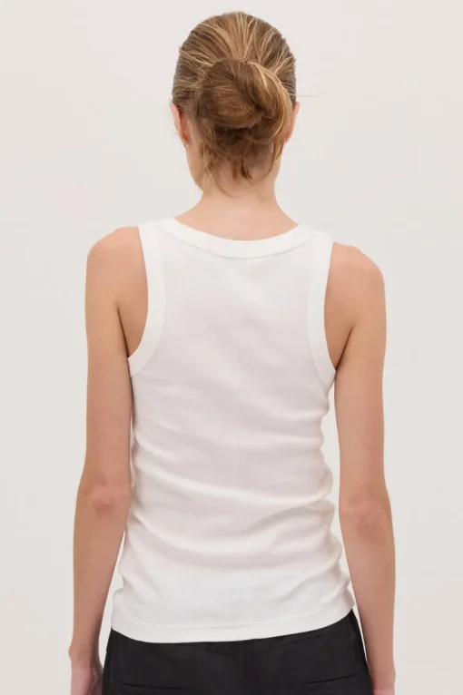 The Ribbed Tank White