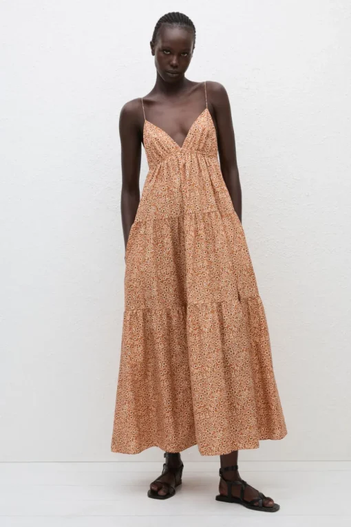 Triangle Tiered Sundress Strawflower