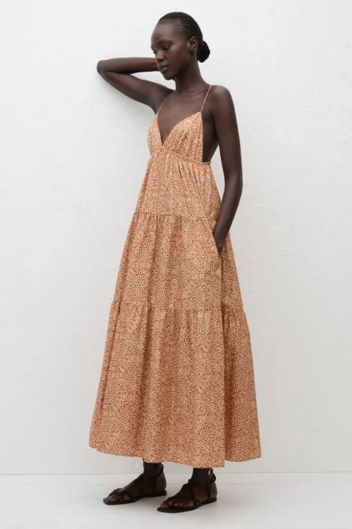 Triangle Tiered Sundress Strawflower