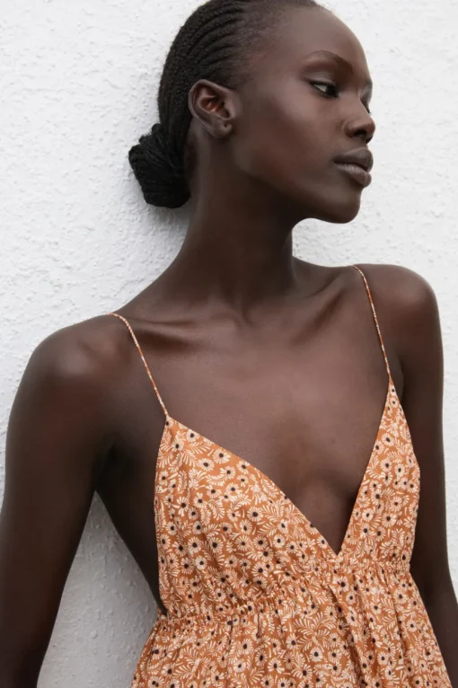 Triangle Tiered Sundress Strawflower