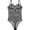 Via Bodysuit Black Lace