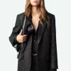 Viva Car Shimmer Blazer Noir